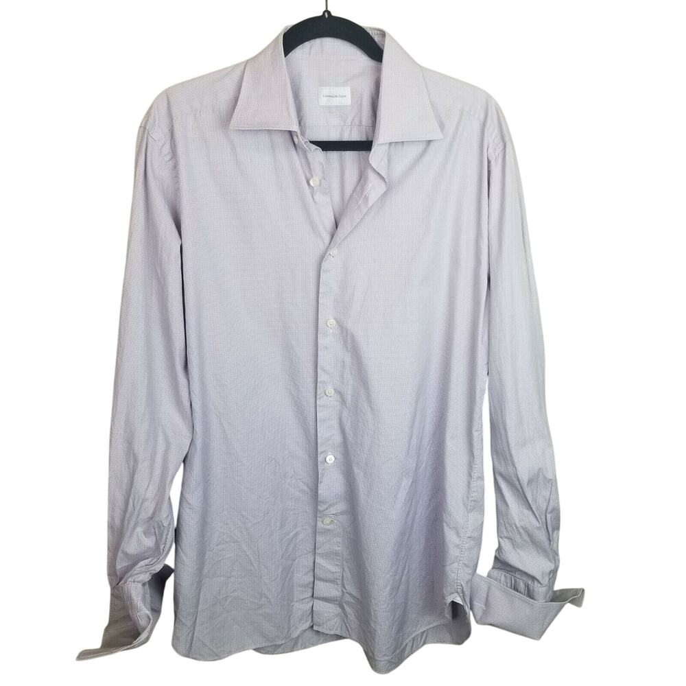 Ermenegildo Zegna Mens Dress Shirt Sze 42R Boardroom Luxury Career Work Office